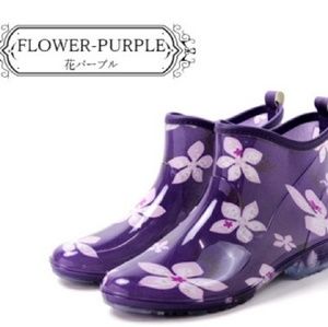 Mon Frere Purple Flower Rain boots